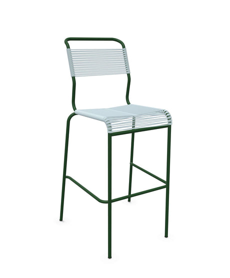 Schaffner Säntis Tabouret de bar Spaghetti sans accoudoirs Bleu Pastel 51 Vert Sapin 66 