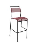 Schaffner Säntis Tabouret de bar Spaghetti sans accoudoirs Bordeaux 38 Anthracite 77 