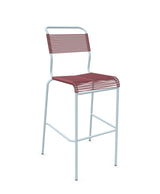 Schaffner Säntis Tabouret de bar Spaghetti sans accoudoirs Bordeaux 38 Bleu Pastel 51 