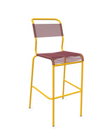 Schaffner Säntis Tabouret de bar Spaghetti sans accoudoirs Bordeaux 38 Jaune 11 