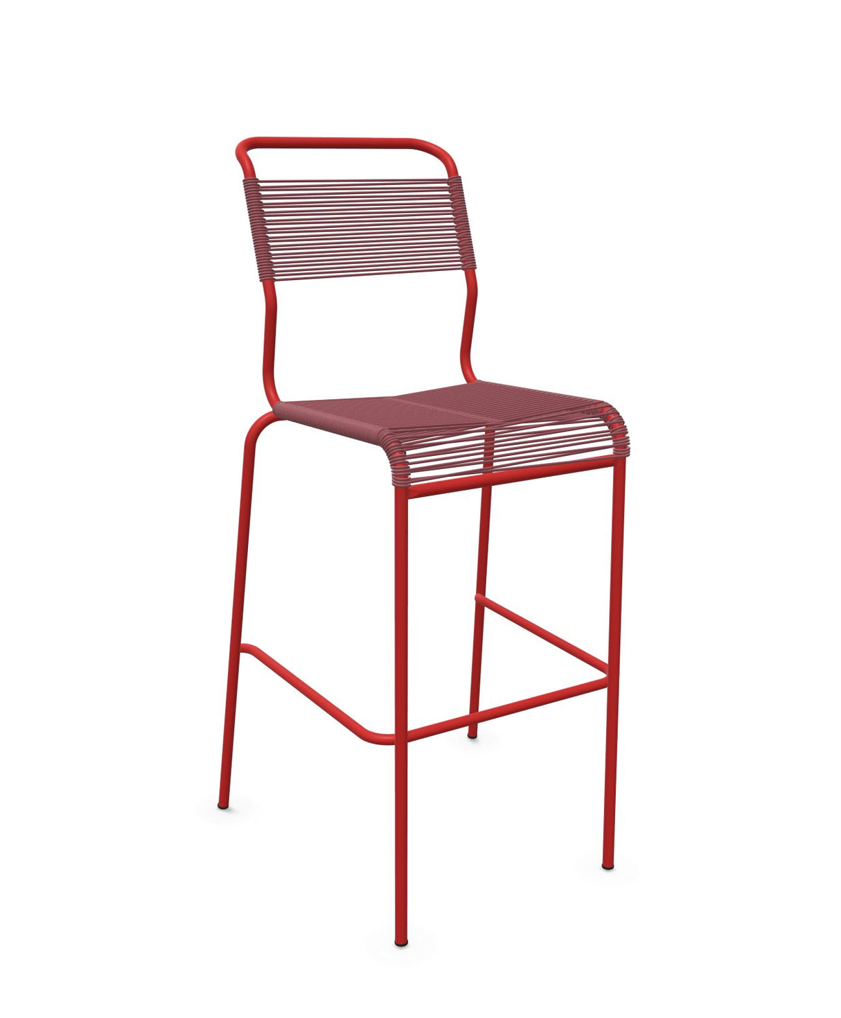 Schaffner Säntis Tabouret de bar Spaghetti sans accoudoirs Bordeaux 38 Rouge 30 