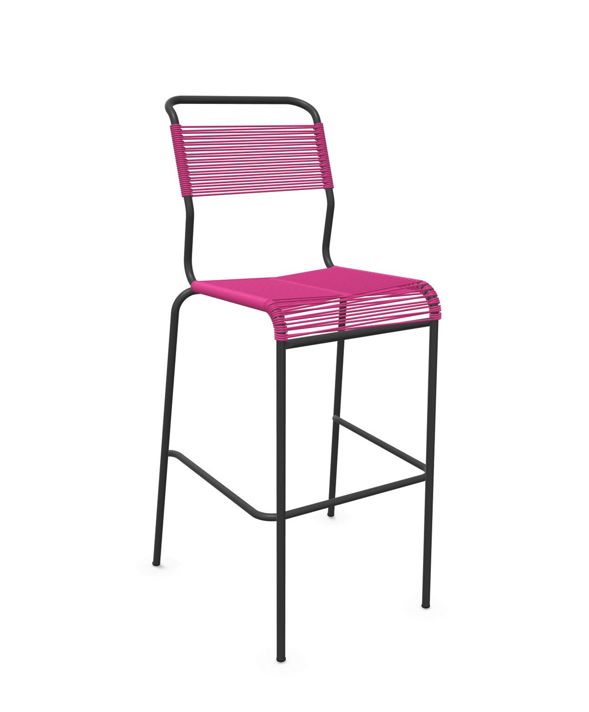 Schaffner Säntis Tabouret de bar Spaghetti sans accoudoirs Rose 41 Anthracite 77 