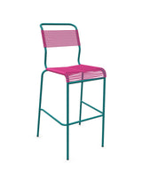 Schaffner Säntis Tabouret de bar Spaghetti sans accoudoirs Rose 41 Bleu Kali 56 