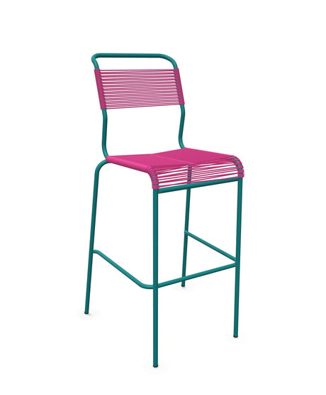 Schaffner Säntis Tabouret de bar Spaghetti sans accoudoirs Rose 41 Bleu Kali 56 