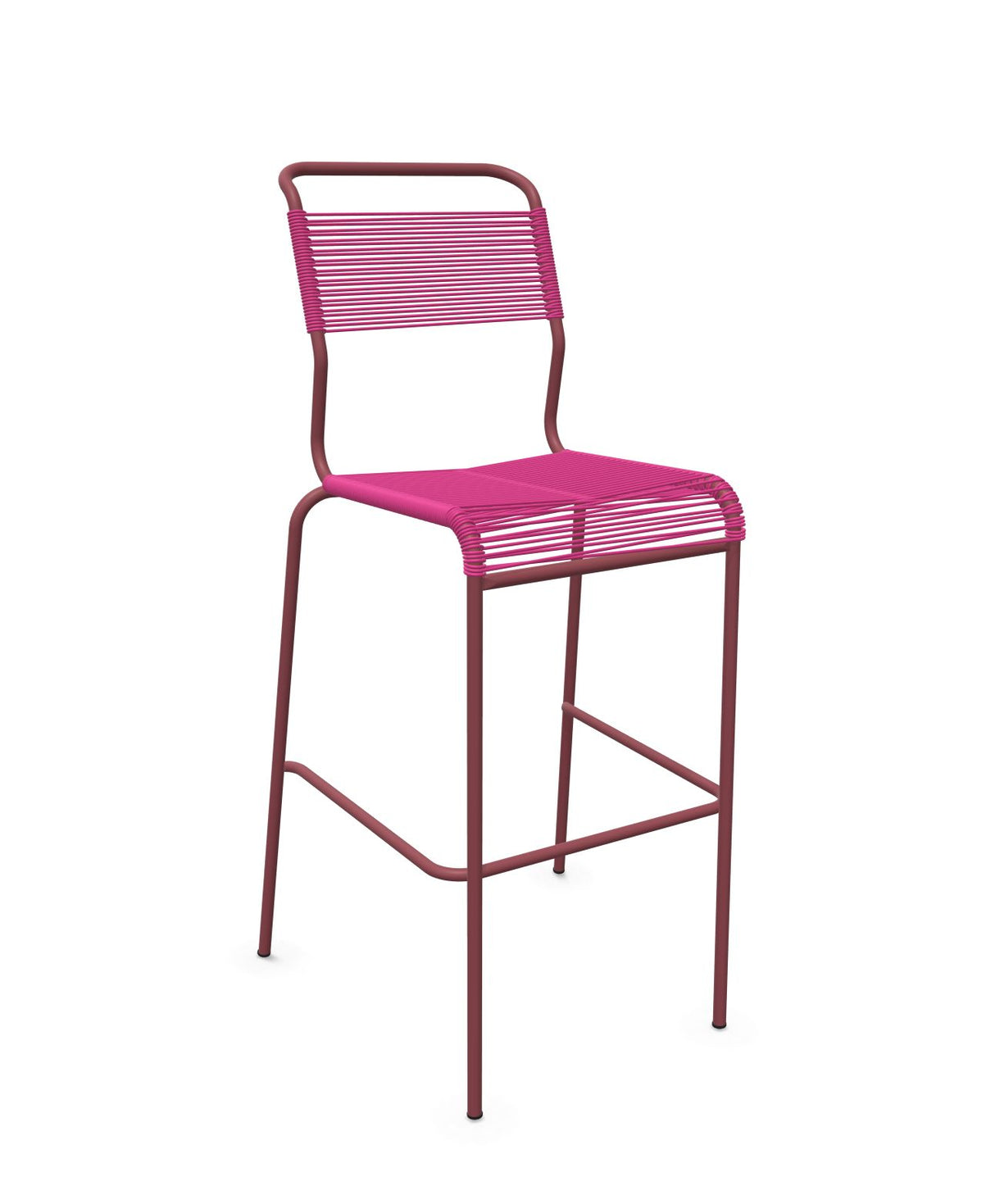 Schaffner Säntis Tabouret de bar Spaghetti sans accoudoirs Rose 41 Bordeaux 38 