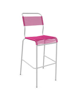 Schaffner Säntis Tabouret de bar Spaghetti sans accoudoirs Rose 41 Gris Argent 78 