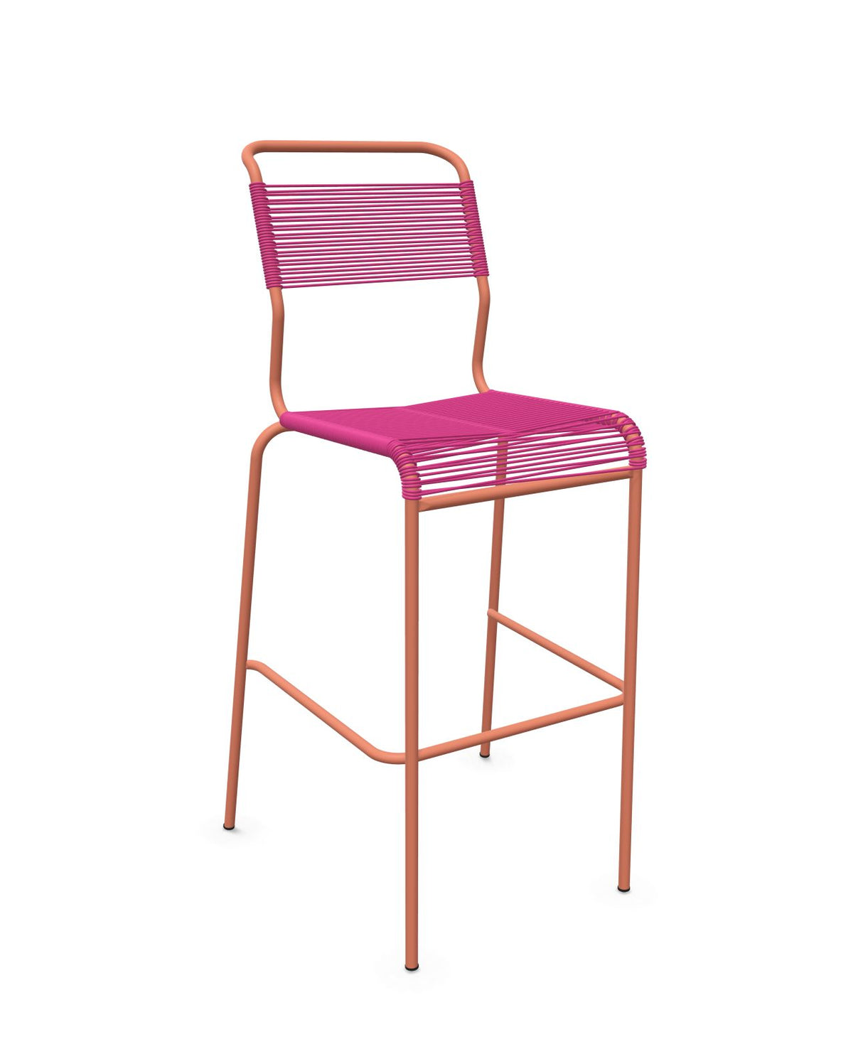Schaffner Säntis Tabouret de bar Spaghetti sans accoudoirs Rose 41 Terracotta 84 
