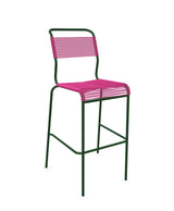 Schaffner Säntis Tabouret de bar Spaghetti sans accoudoirs Rose 41 Vert Sapin 66 
