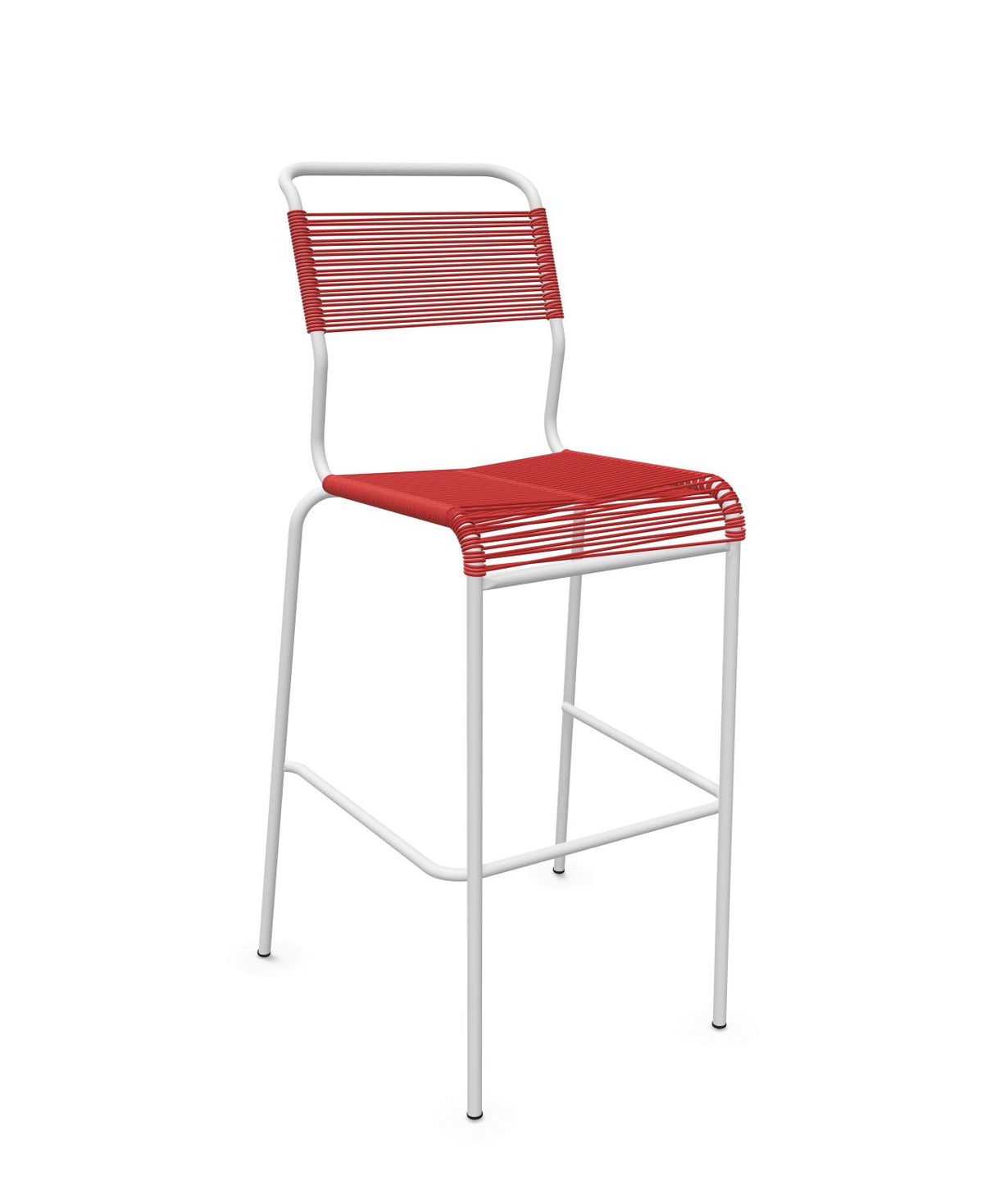 Schaffner Säntis Tabouret de bar Spaghetti sans accoudoirs Rouge 30 Blanc 90 