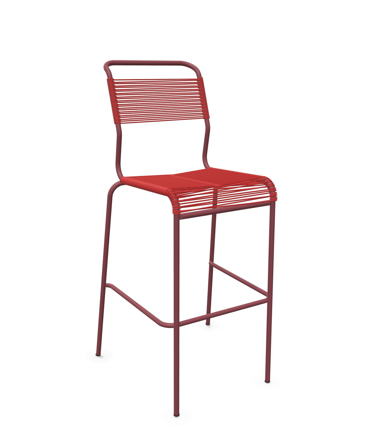 Schaffner Säntis Tabouret de bar Spaghetti sans accoudoirs Rouge 30 Bordeaux 38 