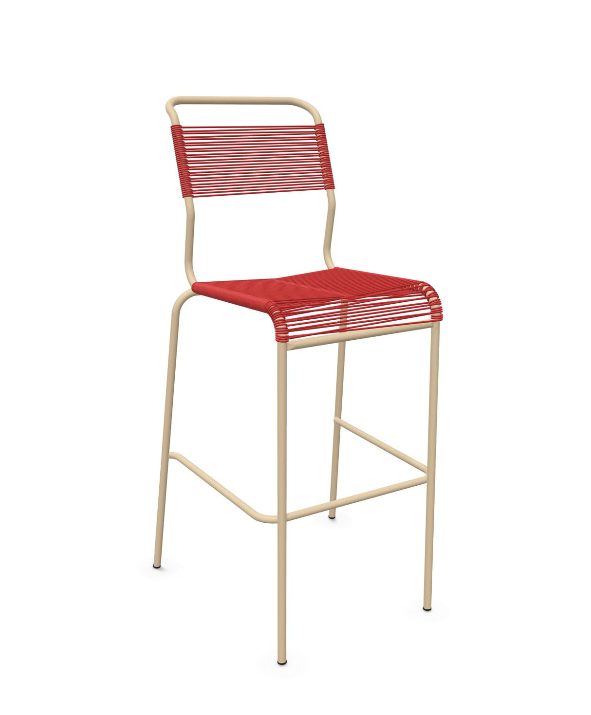 Schaffner Säntis Tabouret de bar Spaghetti sans accoudoirs Rouge 30 Marron Pastel 83 