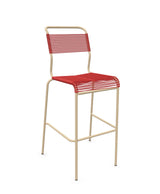 Schaffner Säntis Tabouret de bar Spaghetti sans accoudoirs Rouge 30 Marron Pastel 83 