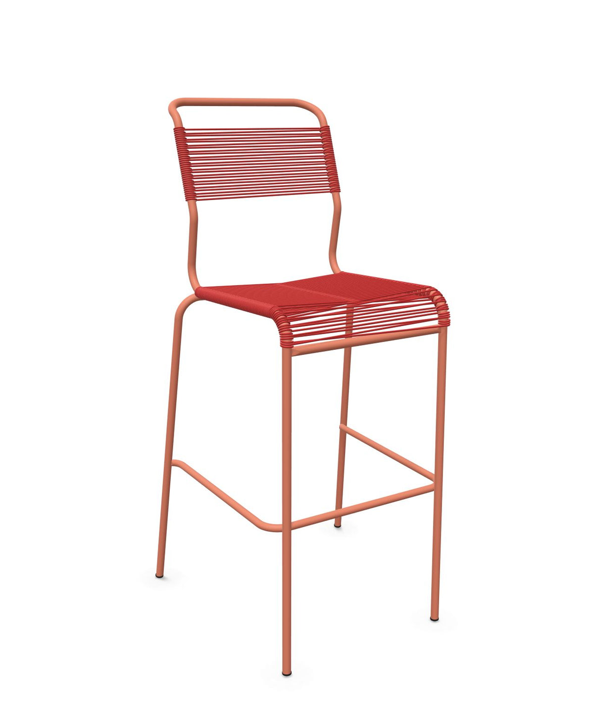Schaffner Säntis Tabouret de bar Spaghetti sans accoudoirs Rouge 30 Terracotta 84 