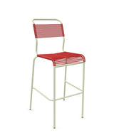 Schaffner Säntis Tabouret de bar Spaghetti sans accoudoirs Rouge 30 Vert Pastel 64 