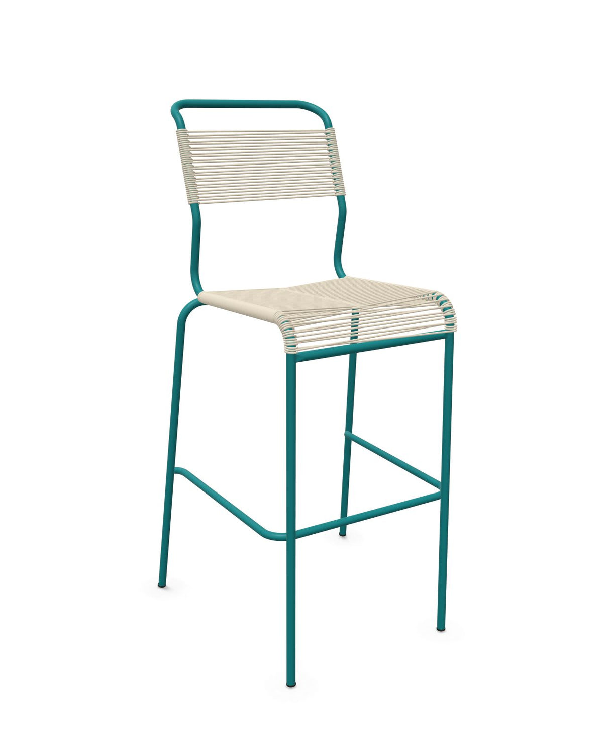 Schaffner Säntis Tabouret de bar Spaghetti sans accoudoirs Sable pastel 15 Bleu Kali 56 