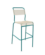 Schaffner Säntis Tabouret de bar Spaghetti sans accoudoirs Sable pastel 15 Bleu Kali 56 