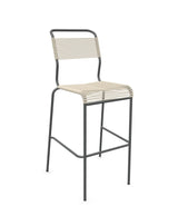 Schaffner Säntis Tabouret de bar Spaghetti sans accoudoirs Sable pastel 15 Graphite 73 