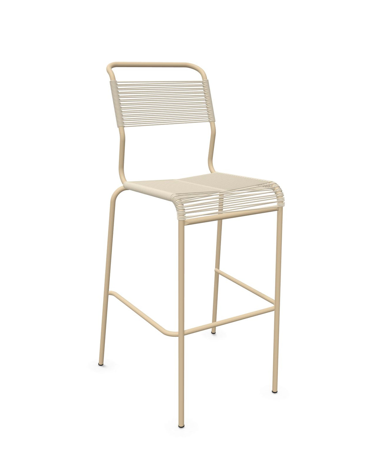 Schaffner Säntis Tabouret de bar Spaghetti sans accoudoirs Sable pastel 15 Marron Pastel 83 