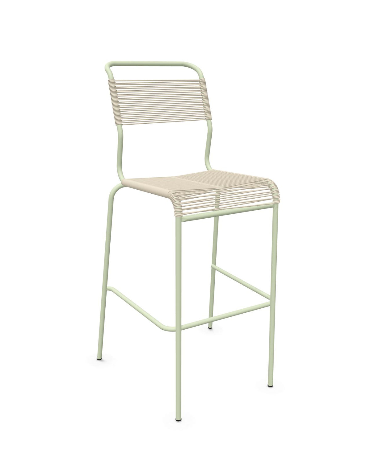 Schaffner Säntis Tabouret de bar Spaghetti sans accoudoirs Sable pastel 15 Vert Pastel 64 