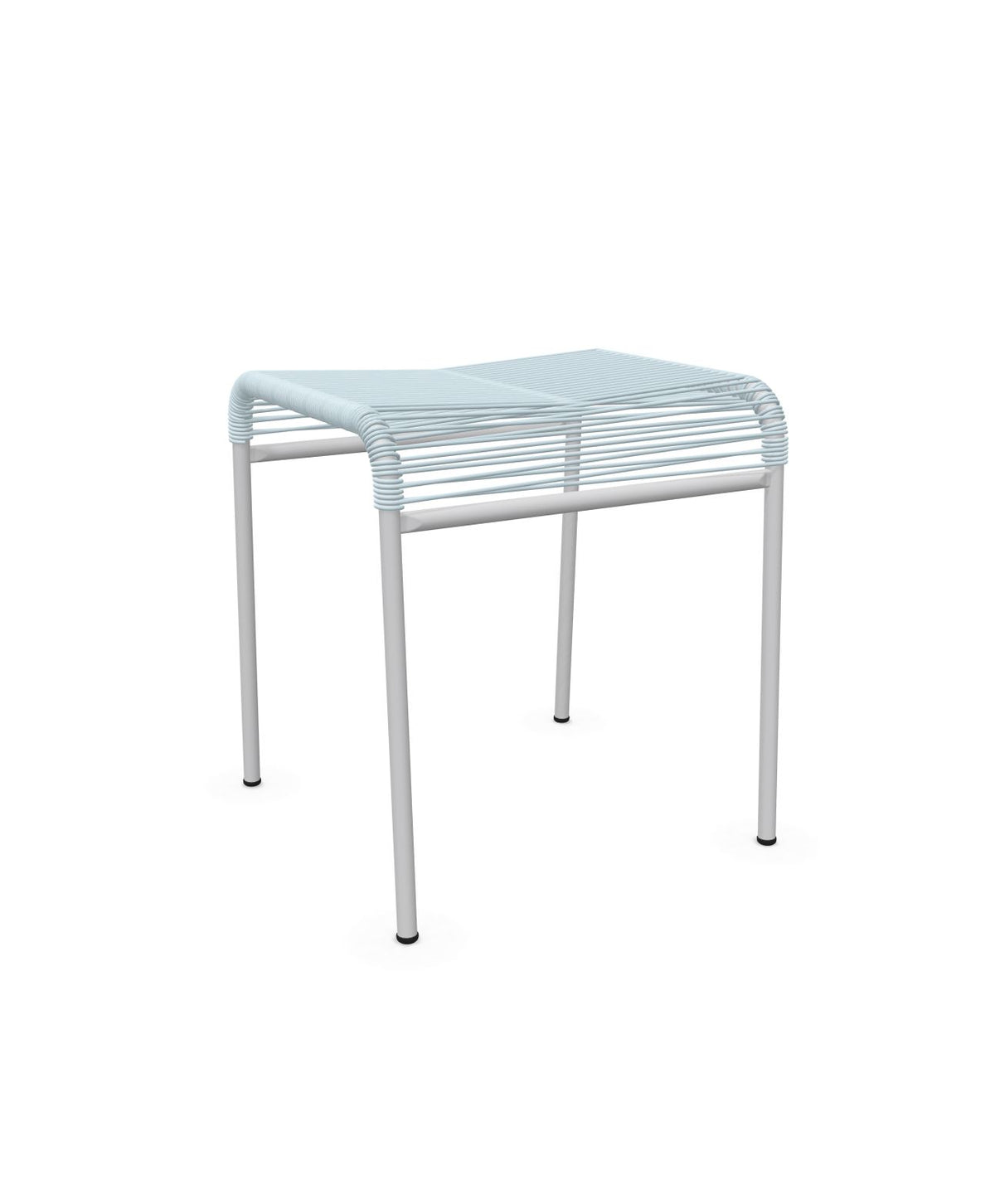 Schaffner Säntis Tabouret Spaghetti Bleu Pastel 51 Gris Argent 78 
