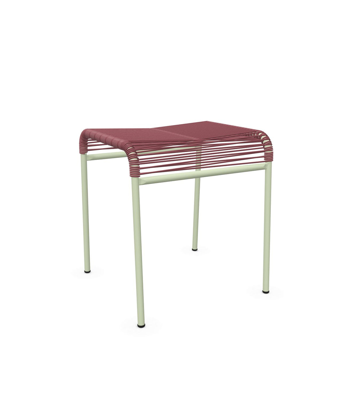 Schaffner Säntis Tabouret Spaghetti Bordeaux 38 Vert Pastel 64 