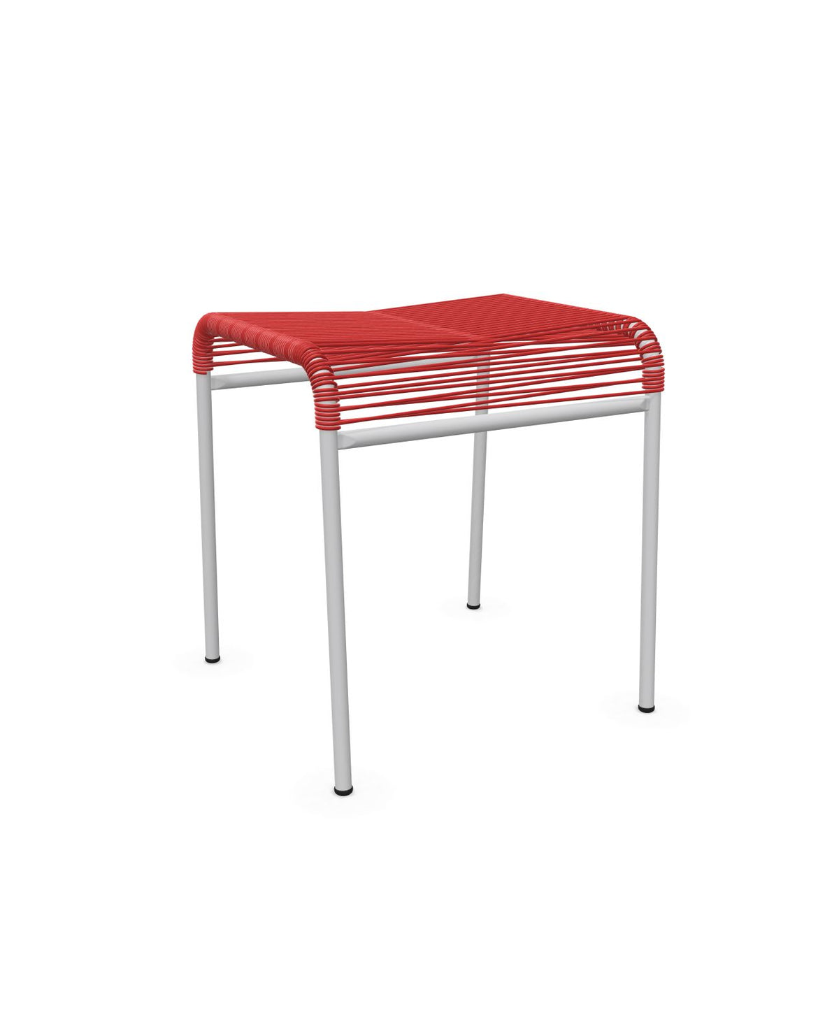 Schaffner Säntis Tabouret Spaghetti Rouge 30 Gris Argent 78 