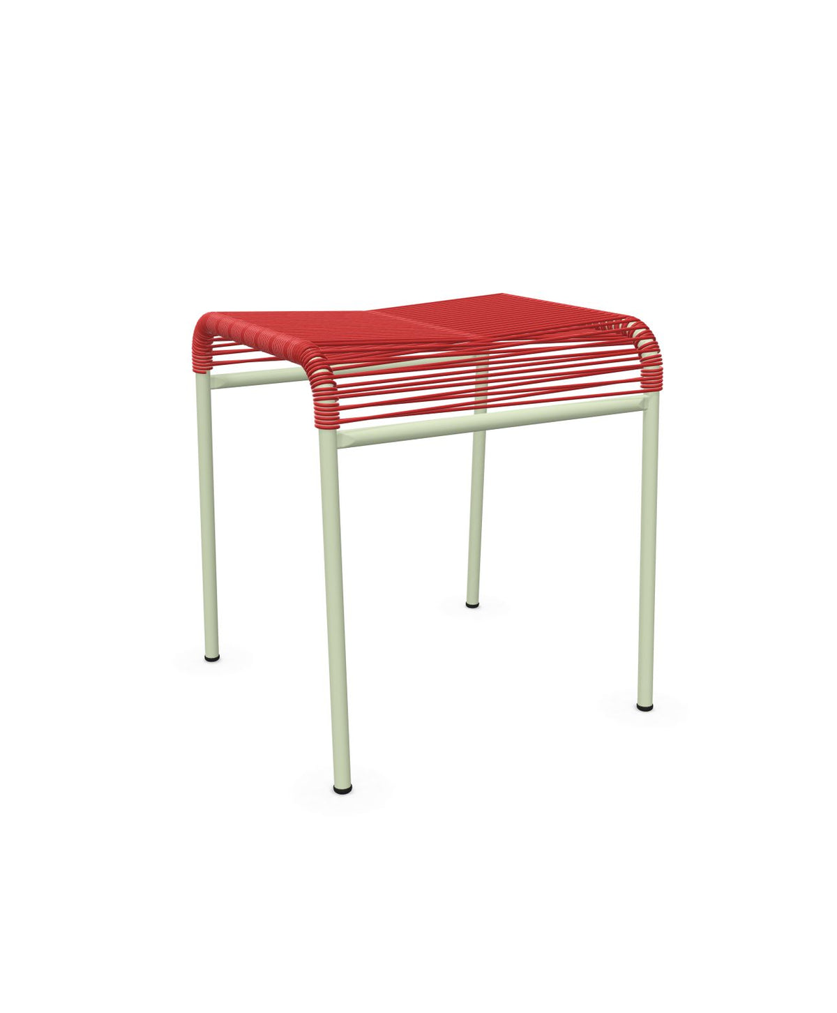 Schaffner Säntis Tabouret Spaghetti Rouge 30 Vert Pastel 64 