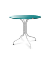 Schaffner St. Moritz Table repas fixe Ø80cm Bleu Kali 56 Blanc 90 