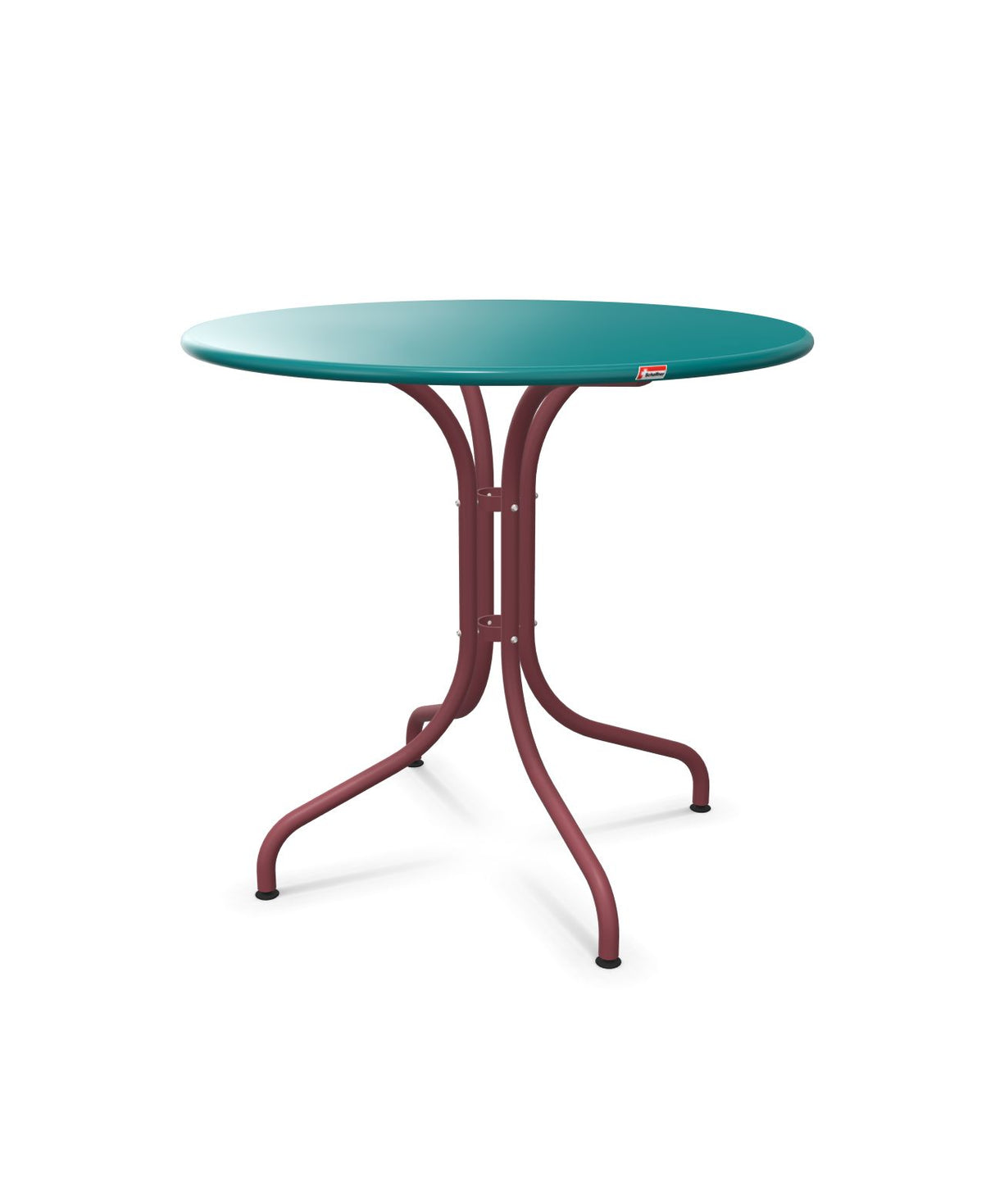 Schaffner St. Moritz Table repas fixe Ø80cm Bleu Kali 56 Bordeaux 38 
