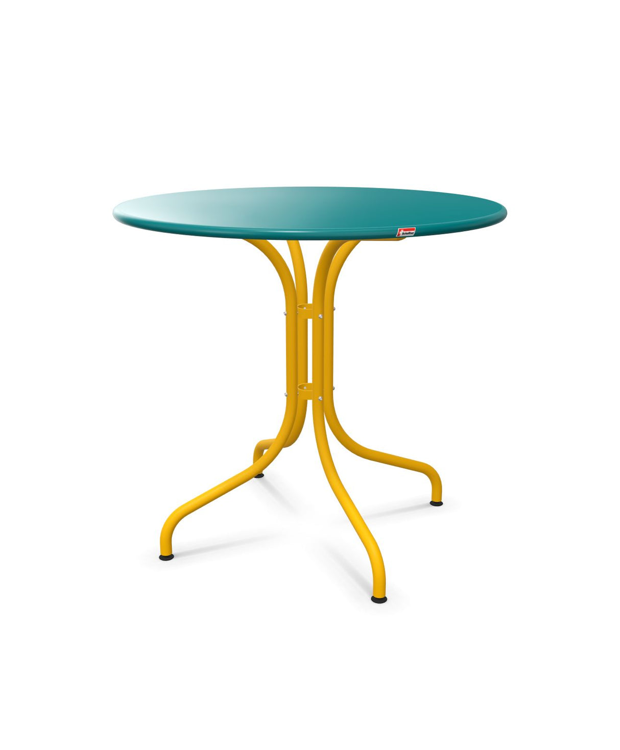 Schaffner St. Moritz Table repas fixe Ø80cm Bleu Kali 56 Jaune 11 