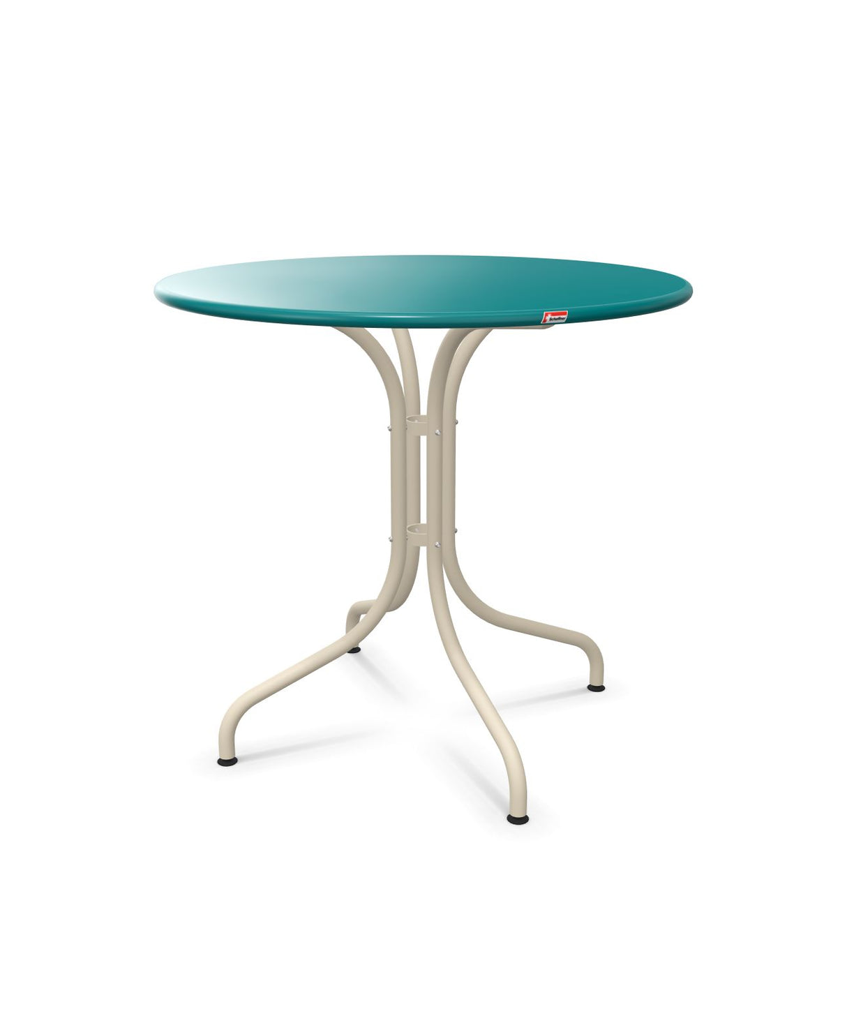 Schaffner St. Moritz Table repas fixe Ø80cm Bleu Kali 56 Sable Pastel 15 