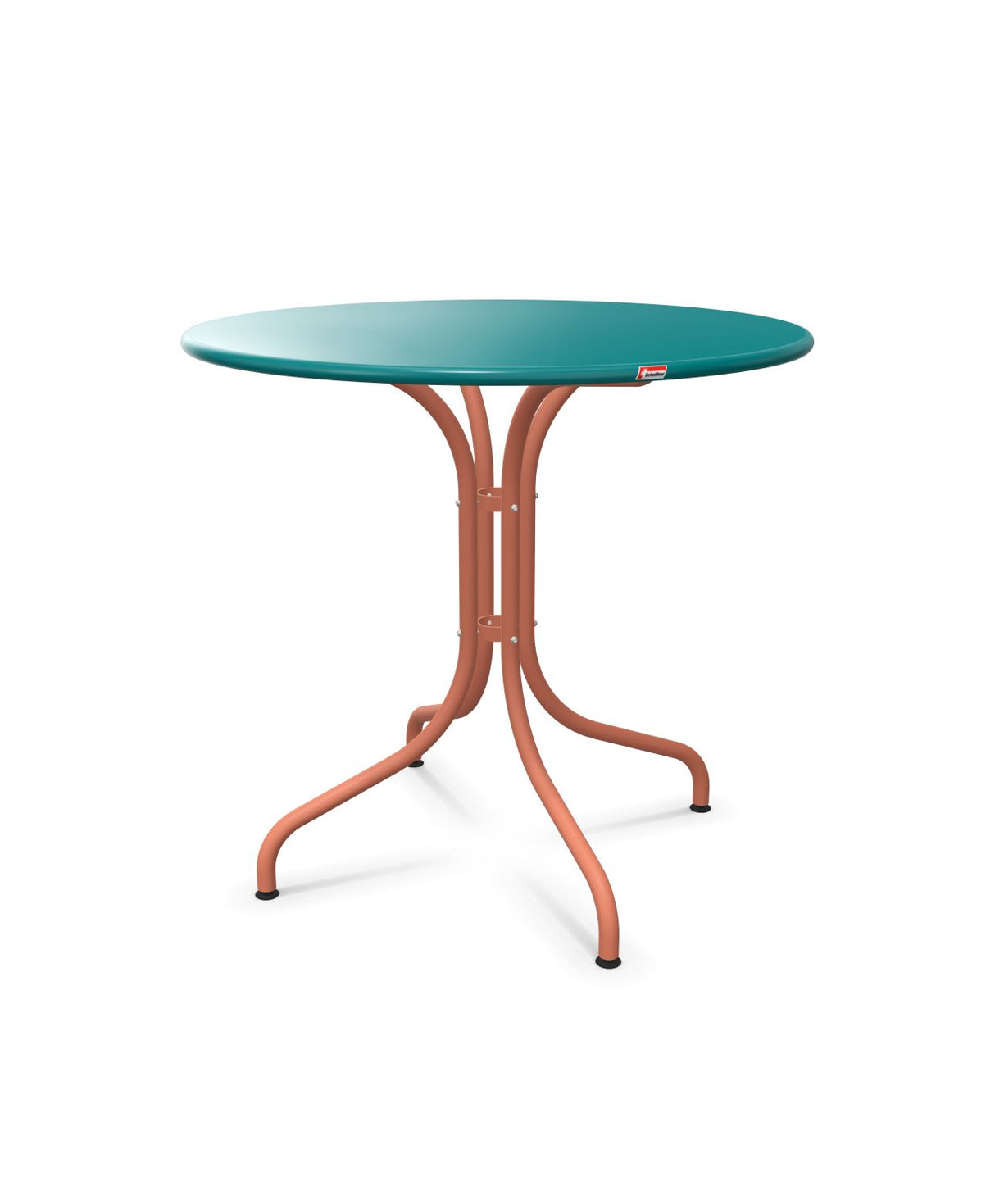 Schaffner St. Moritz Table repas fixe Ø80cm Bleu Kali 56 Terracotta 84 