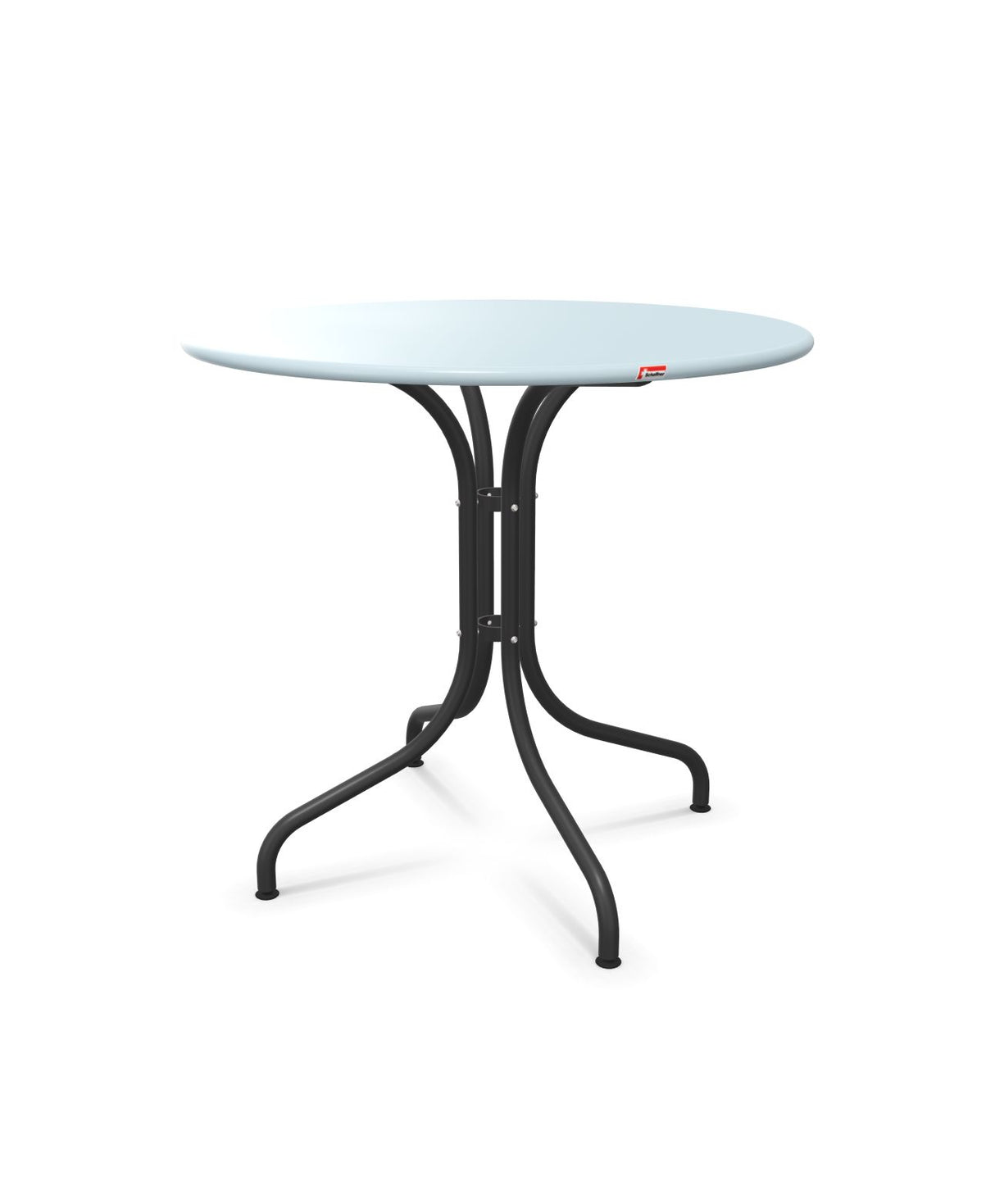 Schaffner St. Moritz Table repas fixe Ø80cm Bleu Pastel 51 Anthracite 77 