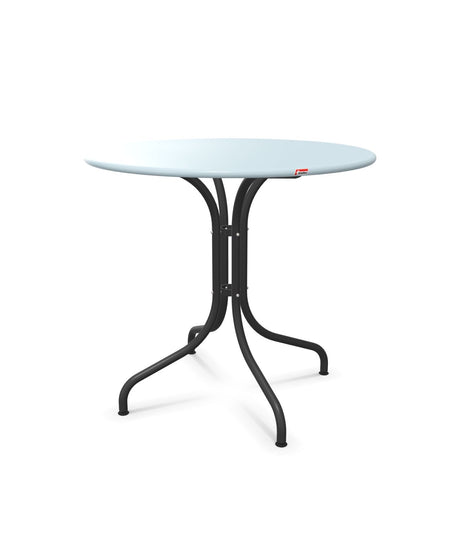 Schaffner St. Moritz Table repas fixe Ø80cm Bleu Pastel 51 Anthracite 77 