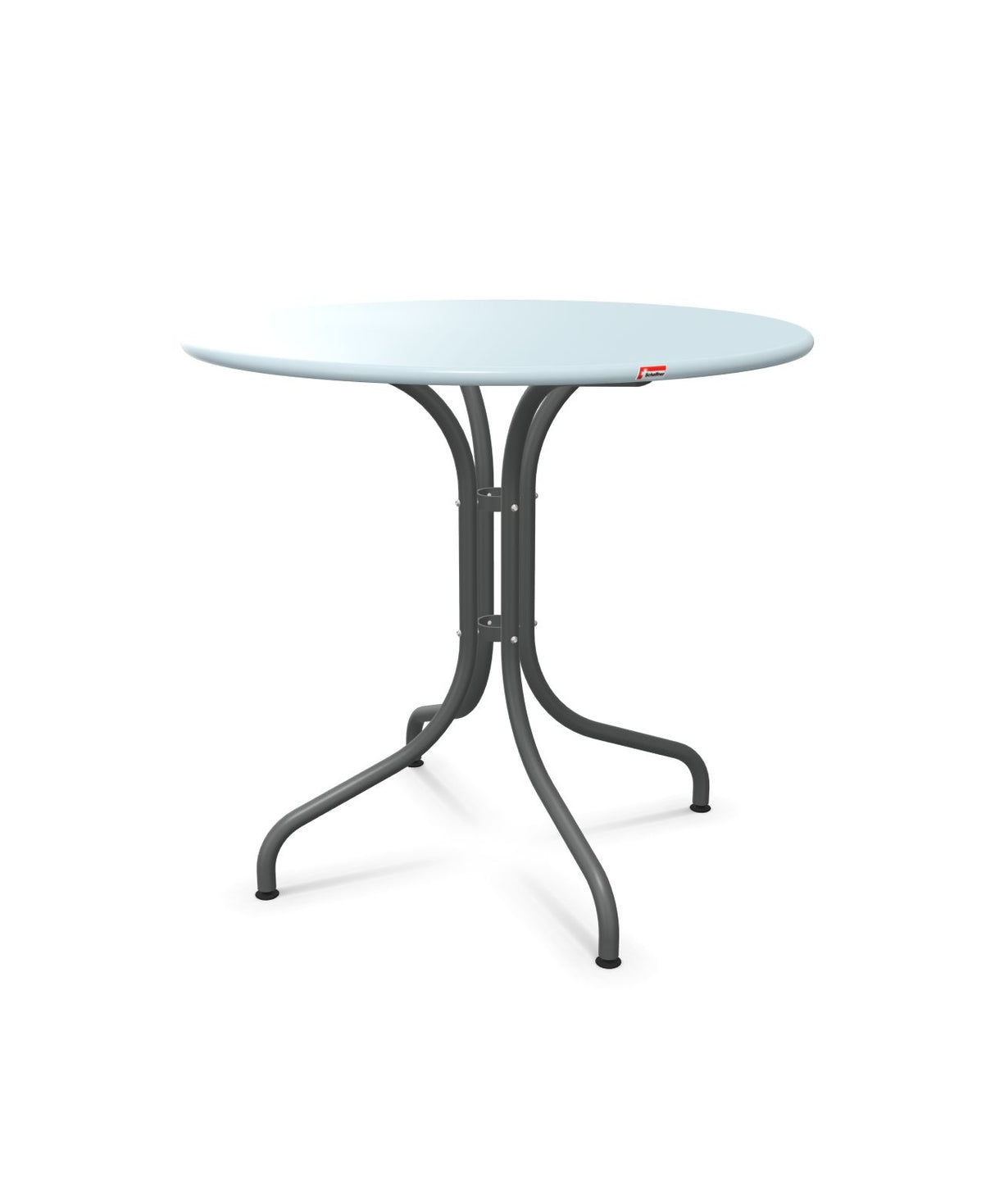 Schaffner St. Moritz Table repas fixe Ø80cm Bleu Pastel 51 Graphite 73 