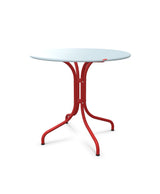 Schaffner St. Moritz Table repas fixe Ø80cm Bleu Pastel 51 Rouge 30 