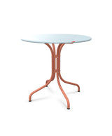 Schaffner St. Moritz Table repas fixe Ø80cm Bleu Pastel 51 Terracotta 84 