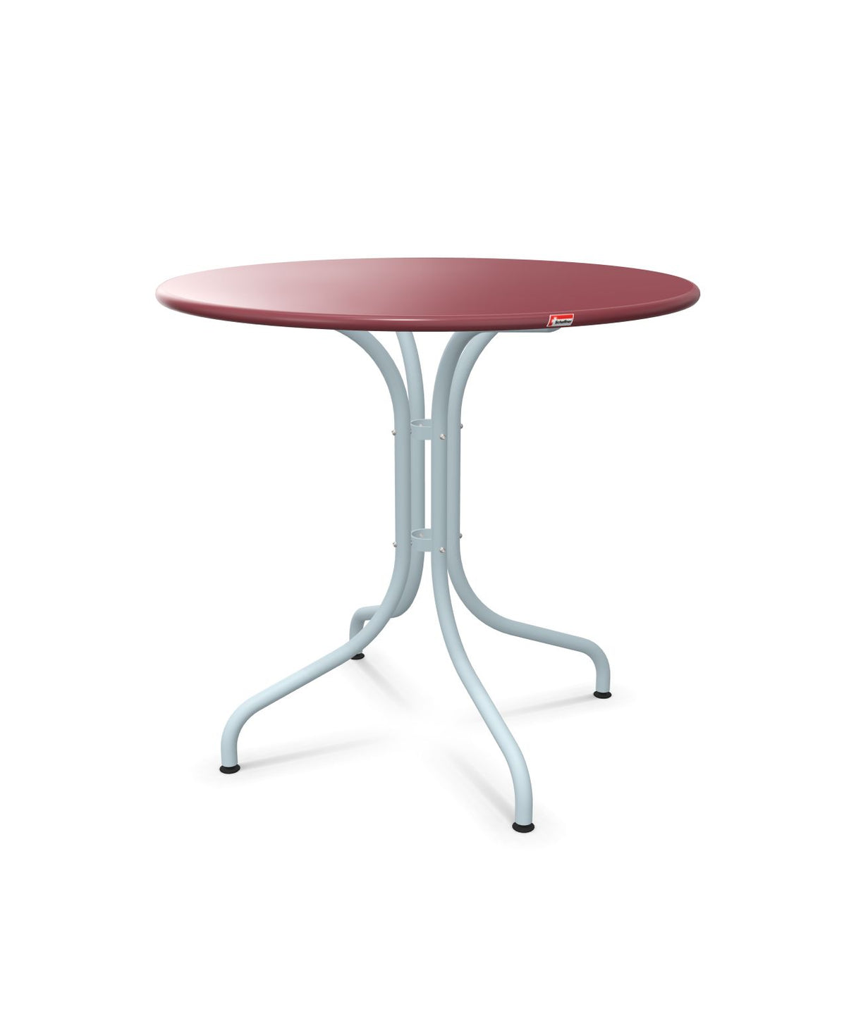 Schaffner St. Moritz Table repas fixe Ø80cm Bordeaux 38 Bleu Pastel 51 