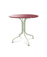 Schaffner St. Moritz Table repas fixe Ø80cm Bordeaux 38 Vert Pastel 64 