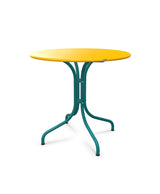 Schaffner St. Moritz Table repas fixe Ø80cm Jaune 11 Bleu Kali 56 
