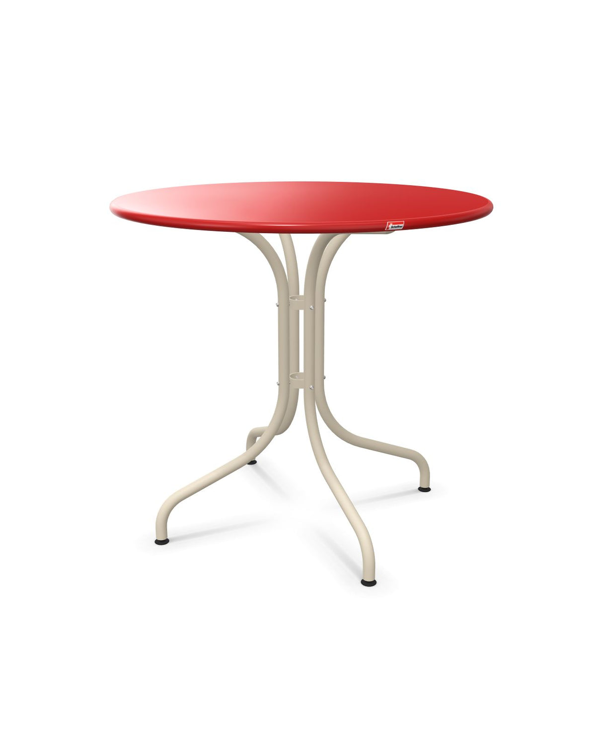 Schaffner St. Moritz Table repas fixe Ø80cm Rouge 30 Sable Pastel 15 