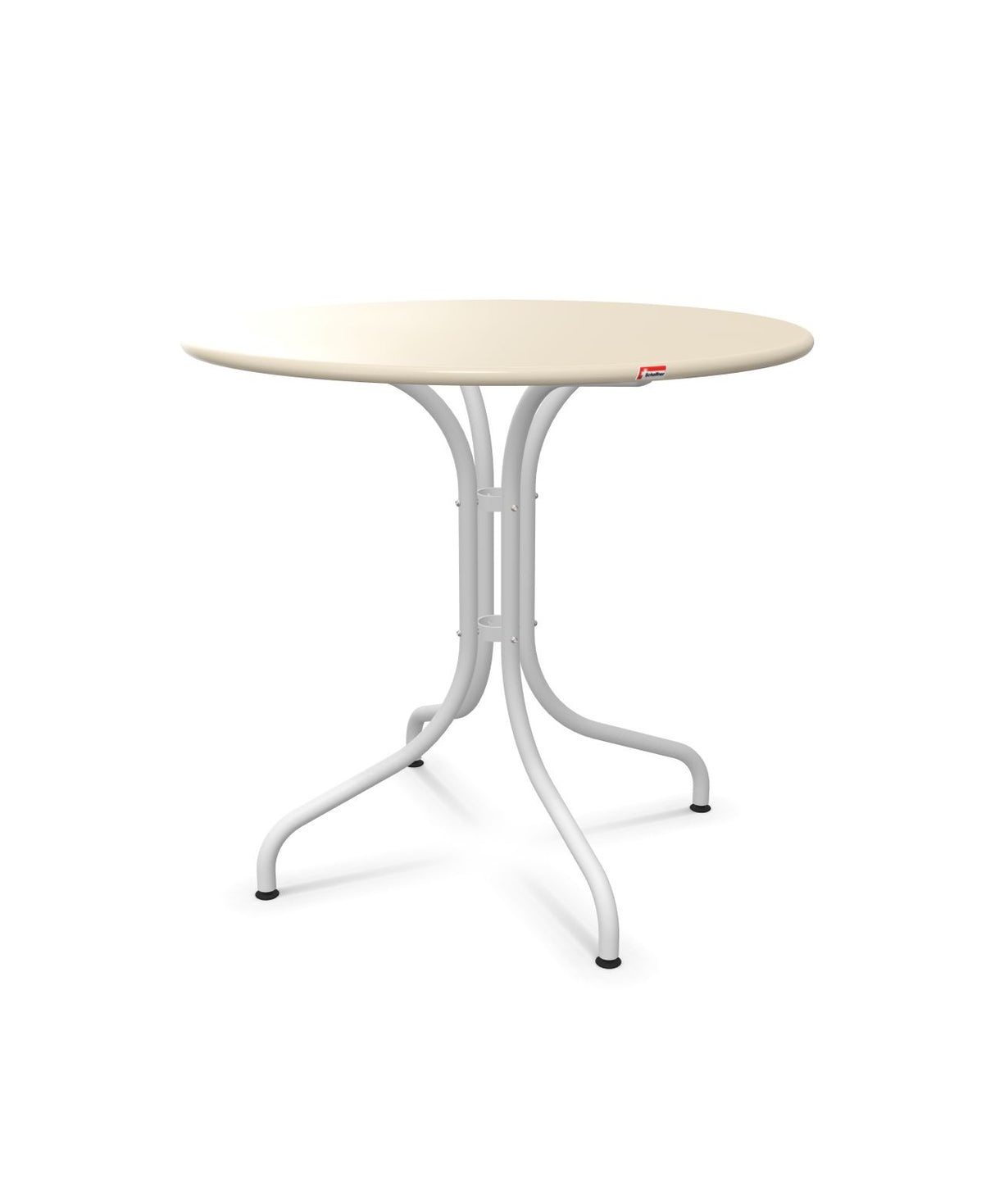 Schaffner St. Moritz Table repas fixe Ø80cm Sable Pastel 15 Blanc 90 