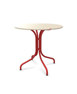 Schaffner St. Moritz Table repas fixe Ø80cm Sable Pastel 15 Rouge 30 