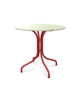 Schaffner St. Moritz Table repas fixe Ø80cm Vert Pastel 64 Rouge 30 