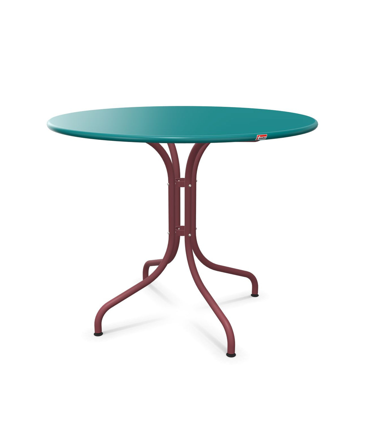 Schaffner St. Moritz Table repas fixe Ø90cm Bleu Kali 56 Bordeaux 38 