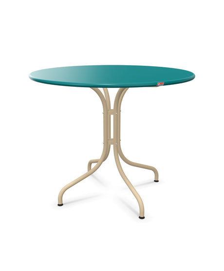 Schaffner St. Moritz Table repas fixe Ø90cm Bleu Kali 56 Marron Pastel 83 