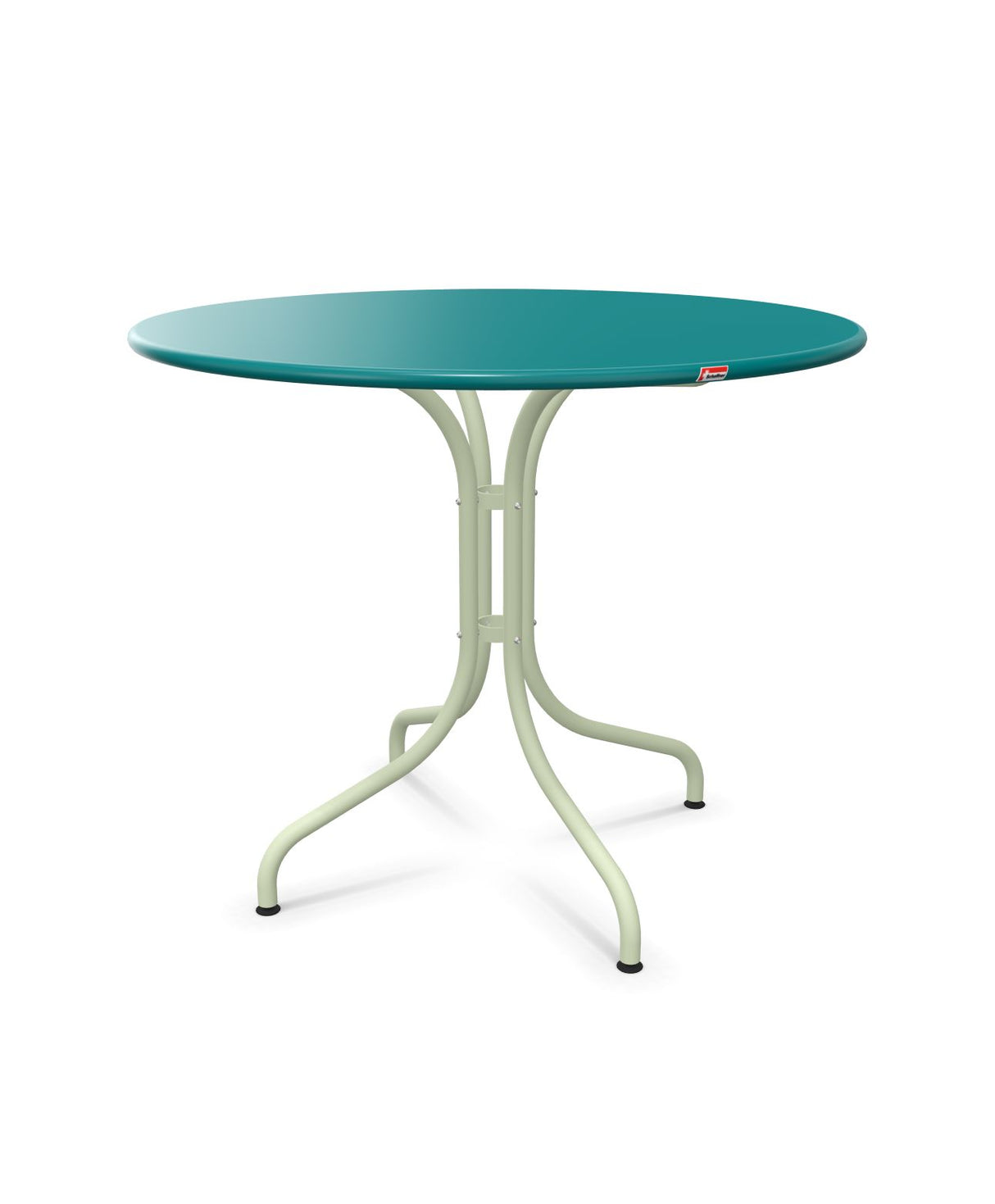 Schaffner St. Moritz Table repas fixe Ø90cm Bleu Kali 56 Vert Pastel 64 
