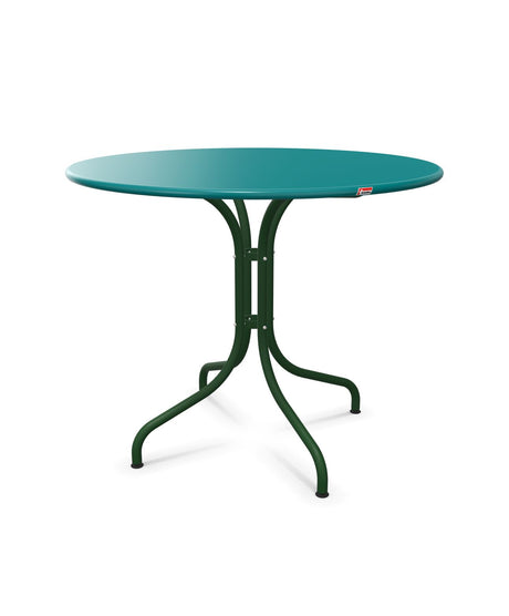 Schaffner St. Moritz Table repas fixe Ø90cm Bleu Kali 56 Vert Sapin 66 