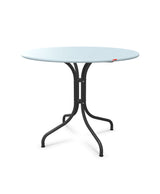 Schaffner St. Moritz Table repas fixe Ø90cm Bleu Pastel 51 Anthracite 77 