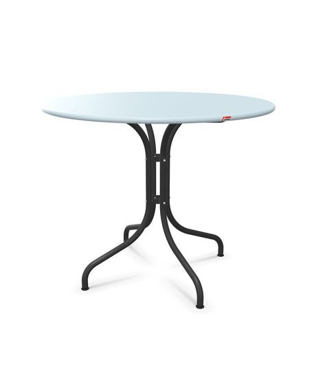 Schaffner St. Moritz Table repas fixe Ø90cm Bleu Pastel 51 Anthracite 77 